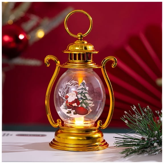 BESTSKY Christmas Snow Globes Snowman Musical Lighted Winter Scene Fall Decor Lighted Water Globe Lantern White Santa Claus Snowman Snow Globe Glittering for Christmas Decorations