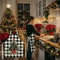 thumbnail image 4 of Hometravel Christmas Apron with Santa Print, Fabric Kitchen and Party Wear, Restaurant Bar Ambiance Decor for Holiday Celebration, Festive Cooking Attire, 4 of 6