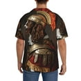 thumbnail image 3 of Kdxio Men's Hawaiian Shirt for Men Short Sleeve Shirt Medieval Knight Dog Summer Casual Holiday Beach Button Down T-Shirts, 3 of 5