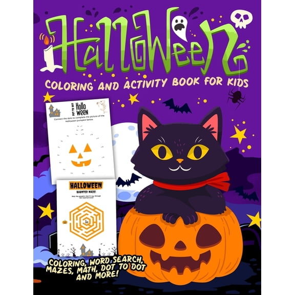 Halloween Coloring and Activity Book, (Paperback)