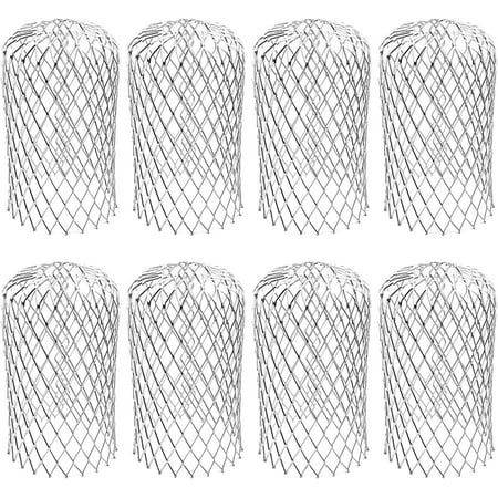 

8 Pack Aluminum Gutter Guards Expandable Filter Strainer Metal Gutter Guards Leaf Strainer Gutter Sieve Down Pipe Covers Protection Easy Install Moss Muck Mud & Debris Guard from 2 to 4 inches