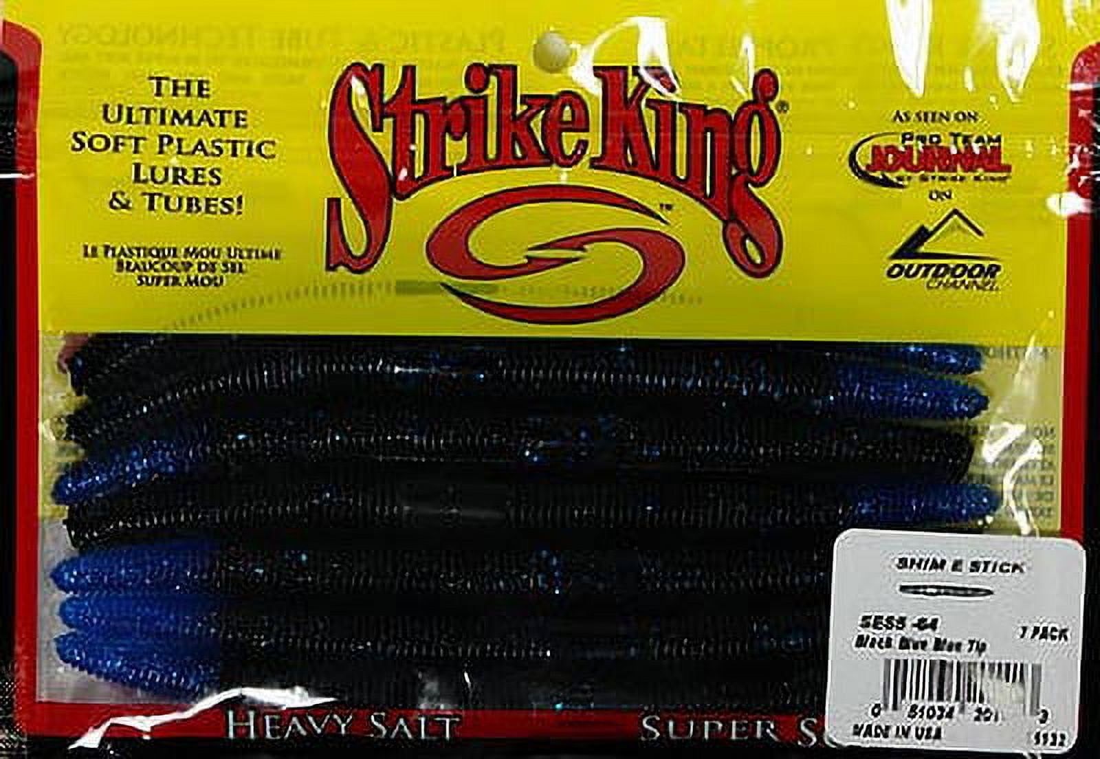 Strike King Shim-E-Stick Blue Black Soft Stick Bait Lure