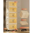 thumbnail image 5 of Uuoeebb 380QT Stackable Storage Bins with Lids 5 Pack, 95Gal Storage Containers W/ Wheels,Collapsible Plastic Closet Organizers for Home, Office,Dorm, 5 of 8