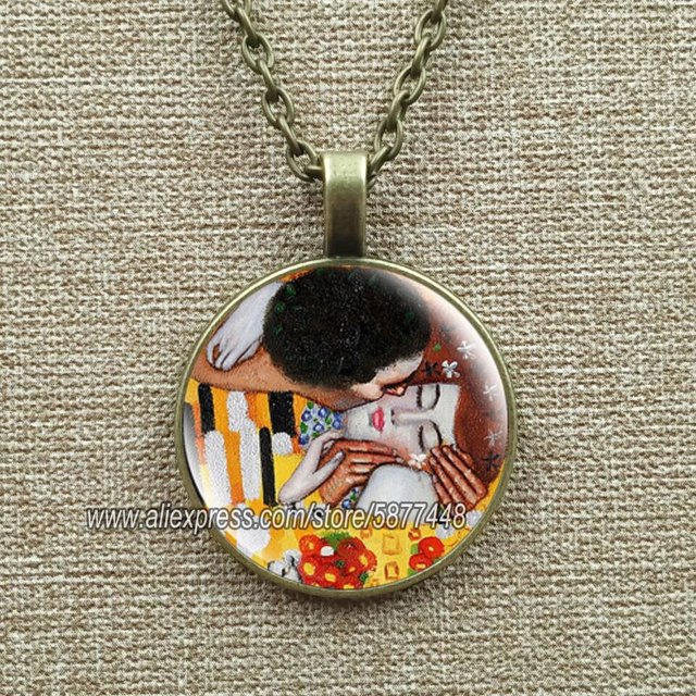 Collar de pinturas al óleo de Arte de Van Gogh para mujer, joyería de cabujón de vidrio, colgante de girasol de cielo nocturno estrellado, regalos de amante para niña