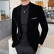 thumbnail image 4 of Traje pequeño de estilo coreano para hombre, abrigo informal de moda de un solo oeste, color sólido, para jóvenes, de terciopelo dorado, abrigo pequeño para hombre, 4 of 5