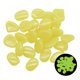 thumbnail image 2 of Resplandor Piedras luminosas Decoración Grava Peces Guijarros Adoquines Tanque Rocas fluorescentes oscuras para jardín Acuario Patio trasero Boda al Amarillo Macarena Piedras luminosas, 2 of 7