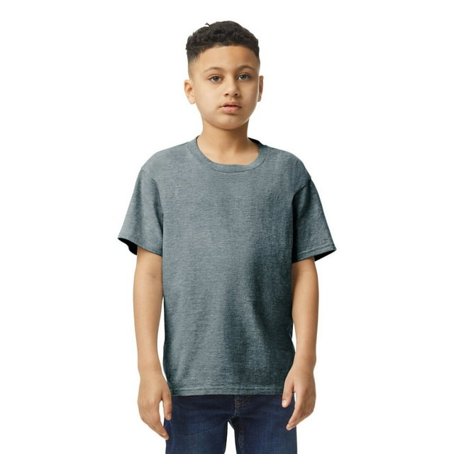 Gildan G640B Youth Softstyle T-Shirt-Dark Heather-XS