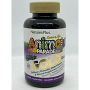 Nature's Plus SOL Animal Parade Gold-Children's Multi-Vitamin & Mineral Grape Flavor 120 Chewable