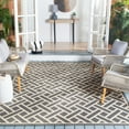 thumbnail image 3 of SAFAVIEH Courtyard Janey Bordered Indoor/Outdoor Area Rug, Anthracite/Light Beige, 9' x 12', 3 of 6