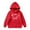 Red, variant on Christmas Girls Hooded Sweatshirt Casual Winter Pullover with English Print and Pocket Decoration Cozy Kids Clothing