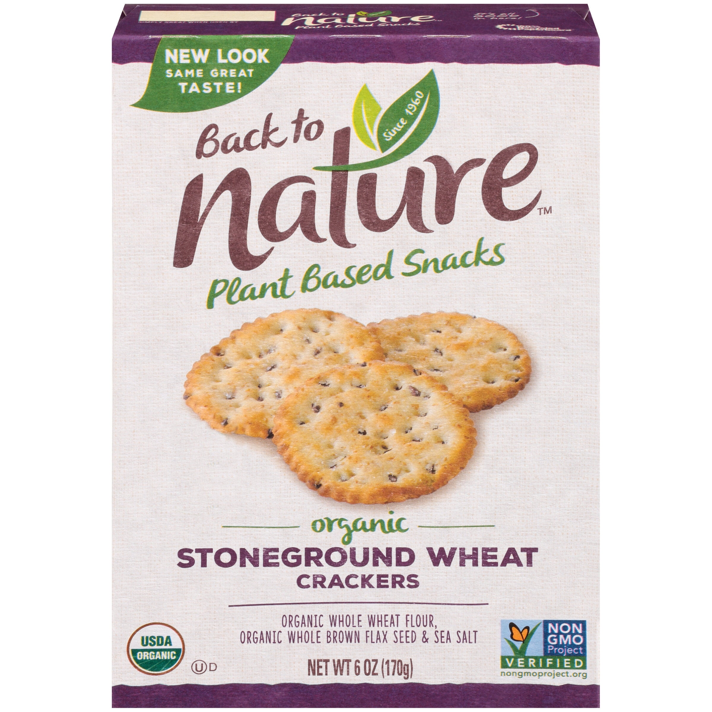 Back to Nature™ Organic Stoneground Wheat Crackers 6 oz. Box Walmart