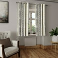 thumbnail image 2 of Ambesonne Victorian Grommet Curtain, Vertical Lines Rounds, 50" x 54", Black Yellow, 2 of 6