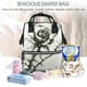 thumbnail image 5 of Easygdp Black And White Rose para Bolsa de Bebé de Gran Capacidad con Múltiples Bolsillos, Bolsa de Pañales para Padres, Bolsa de Viaje Organizada y Elegante, 5 of 6