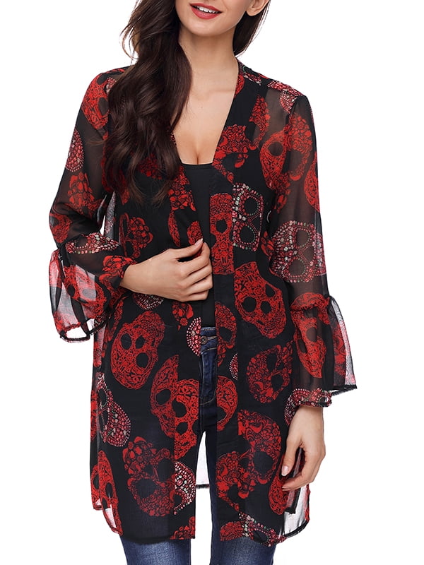 halloween print cardigan