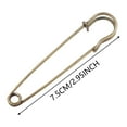 thumbnail image 2 of Heavy Duty Safety Pins, Large Safety Pins, Metal Safety Pins, Large Metal Sewing Pins, 15Pcs Safety Pins Set, Large Safety Pins Heavy Duty, Sewing Craft Pins 2.95 Inch, 2 of 2