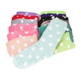 thumbnail image 5 of Fuzzy Polka Dot Super Fuzzy Warm Plush Cozy Cute Socks - Assortment C - 8prs, 5 of 6