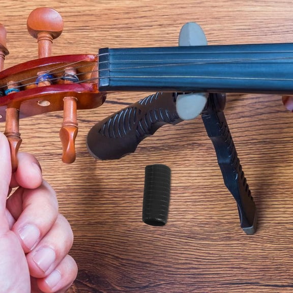 HIAKDOFT Violin Bow Grip for Posture Correction and Practice with Rectangular Black Rubber
