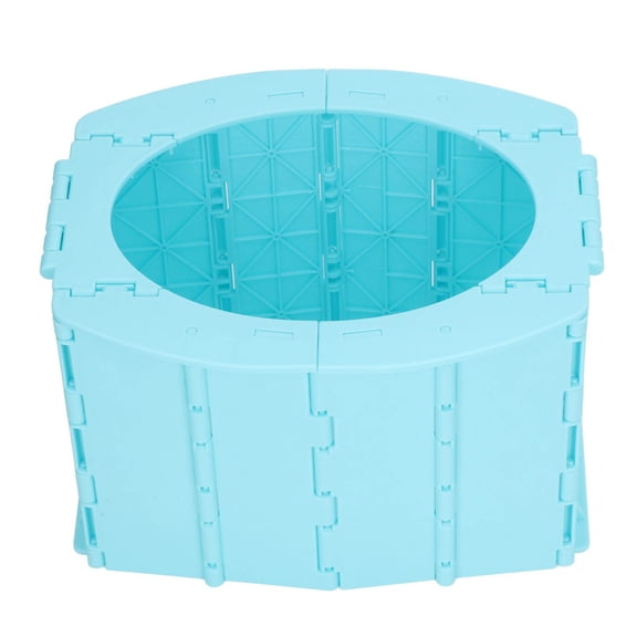 M Buder Kids Portable Potty Foldable Travel Toilet Seat with Garbage Bags Stable Standing Blue 8.7 inches / 22 cm