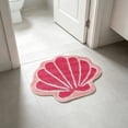 thumbnail image 4 of CaiYueKe Seashells Bathroom Rug, Bathroom Rugs, Ocean Decor Shell Bath Mat Gifts, Cute Seashell Shaped Bath Rugs for Sea Room Decor, Machine Washable & Non-Slip Bath Mat, 16x16 Inch, 4 of 7