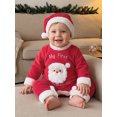 thumbnail image 4 of RUINIXCW Boys Christmas Clothes Long Sleeve Santa Claus Embroidery Romper Hat, 4 of 8