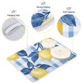 thumbnail image 3 of Yayeee Dish Drying Mat for Kitchen Counter 18"x24" Microfiber Absorbent Pad, Light Blue Lemon, 3 of 7