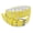 Dark Yellow, variant on - Women's Double Grommet Leather Jeans Belt, Black , Size L(37"-39")