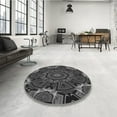 thumbnail image 3 of Ahgly Company Indoor Rectangle Patterned Charcoal Black Area Rugs, 8' x 10', 3 of 6