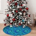 thumbnail image 5 of Lsque Snake Print Christmas Tree Skirt, Tree Skirt with Ties or Velcro, Perfect for Holiday Decorations, Halloween, and New Year-48", 5 of 7