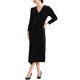 thumbnail image 4 of Vestido de terciopelo INSPIRE CHIC para mujeres, vestido maxi de cóctel para invitadas de boda con escote en V L Negro, 4 of 6