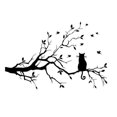 thumbnail image 1 of Tree Branch Leaves With Cat Wall Decals Stickers Removable Vinyl Bird Decal Sticker Home Decor Room, 1 of 3