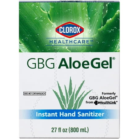 Clorox - Healthcare GBG AloeGel Hand Sanitizer Gel Refill Bag in Box, 27 oz (798 ml) Clorox Hand Sanitizer Gel Beach Free Instant Hand Sanitizer Gel Refill