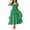Green, variant on NXMZXB Women's 2025 Summer Boho Midi Dress Short Puff Sleeve Smoked Square Neck Loose Flowy A Line Tiered Beach Vacation Long Dresses for Wedding Party Black XL
