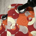 thumbnail image 3 of Ambesonne Modern Grommet Curtain, Spiral Abstract Stripes, 50" x 96", Orange Ruby Ivory, 3 of 6