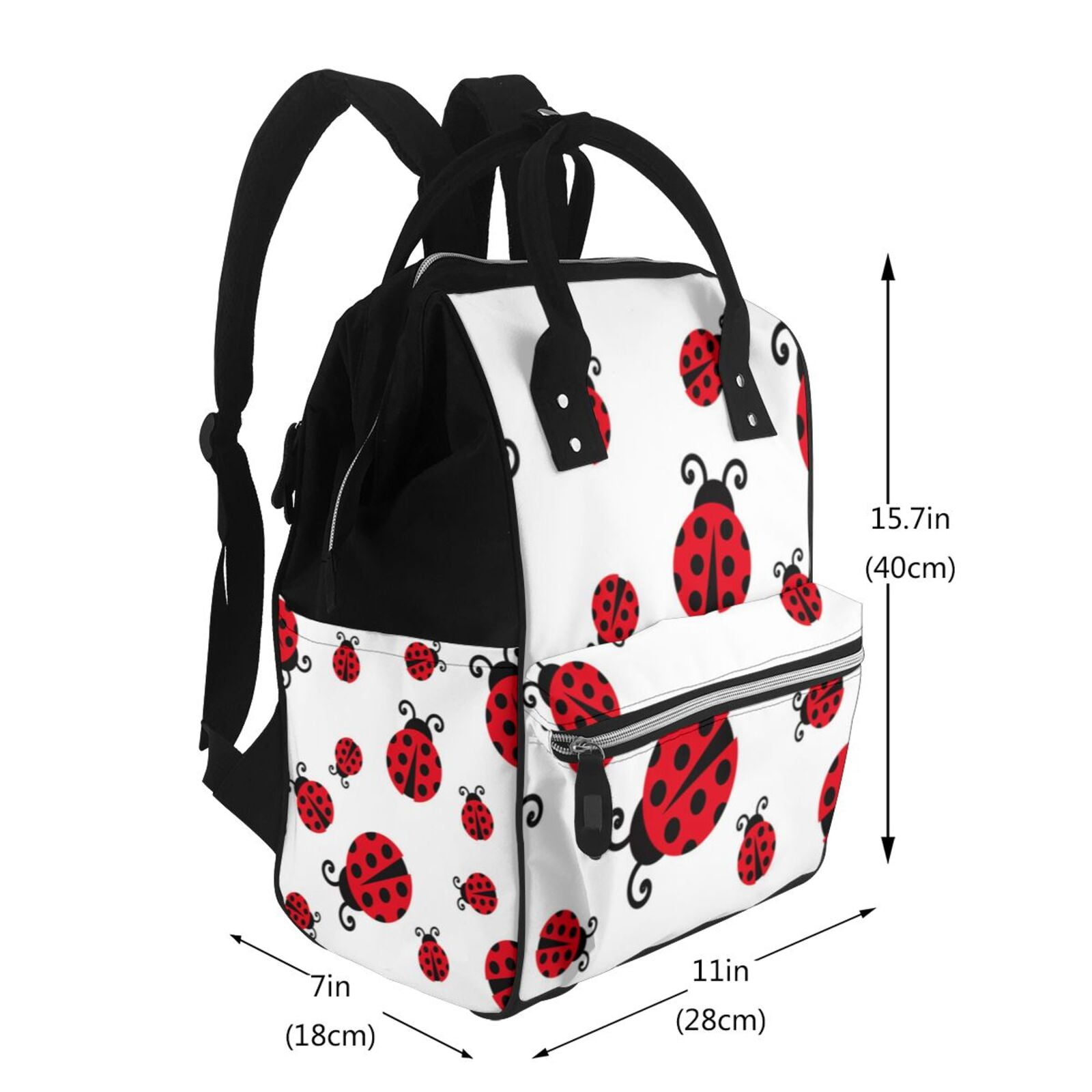 Defioc Fly Flying Ladybug for Baby Diaper Bag Backpack - Baby Bag for Boys & Girls - Diaper Backpack - Large Travel Diaper Bags- Baby Registry Search & Shower Gifts