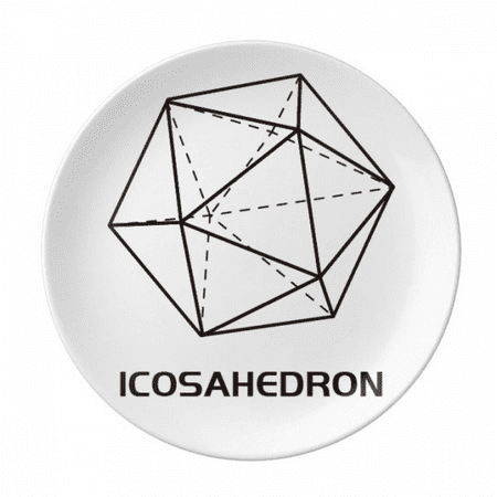 

Icosahedral Mathematical Geometric Space Plate Decorative Porcelain Salver Tableware Dinner Dish