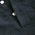 thumbnail image 5 of LNWUY Corduroy Shirt for Men Pullover Long Sleeve Shirt Casual Solid Color Work Collared Shirt with Pocket Half Button Up Top Blue L, 5 of 7