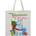 thumbnail image 4 of Inktastic I Want a Hippopotamus for Christmas Tote Bag, 4 of 4