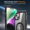 thumbnail image 3 of Allytechgroup iPhone 14 Plus Magnetic Case with Rotating Stand, Multi Angle Viewing Stand Anti-Scratch Compatible with Magsafe & Car Mount Phone Case for Apple iPhone 14 Plus, Black, 3 of 7