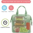 thumbnail image 4 of Mziart Insulated Lunch Bag for Women Men, Aesthetic Lunch Box Containers Cute Lunch Tote Reusable Thermal Bento Cooler Bag for Work Office Picnic Travel (Light Green), 4 of 7