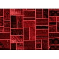 thumbnail image 1 of Ahgly Company Indoor Rectangle Abstract Red Modern Area Rugs, 3' x 5', 1 of 4