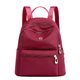 thumbnail image 2 of Bolsa Bolso de hombro escolar de nailon resistente al agua, mochila informal con cremallera para mujer (rojo oscuro) JShteea Para Estrenar, 2 of 5