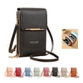 thumbnail image 5 of Ruyang Womens Phone Wallet PU Leather Crossbody Bag Multi-Zip Vertical Purse Anti-Theft Sling Bag Fashion Single Shoulder Bag, 5 of 7