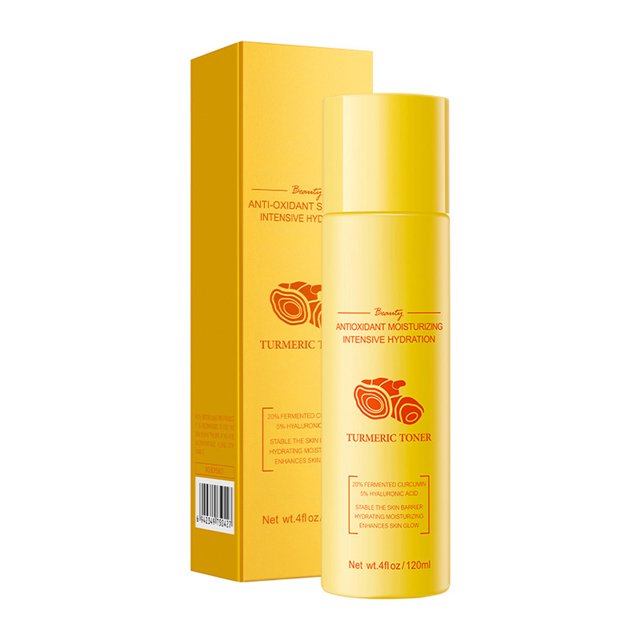 Tónico para la piel, tónico facial, cúrcuma, antioxidante, calmante, hidratante, tónico hidratante, 120 ml, esencia de agua.