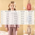 thumbnail image 3 of KPOPLK Toddler Baby Girls Pajamas Set Fall Winter Girls Sleepwear Long Sleeve Jammies for Kids Button-Down Nightwear Loungewear 9Months-10 Years Size 9-10 Years,Khaki, 3 of 8