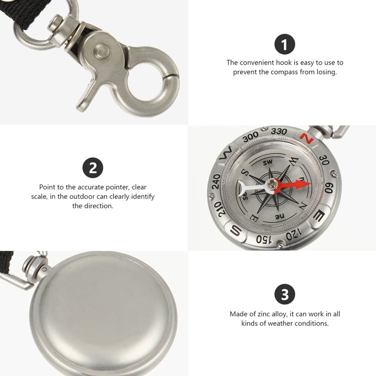 unbranded Wire Magnetic Key Holder Compass Keychain Clear Scale