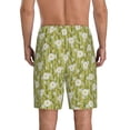 thumbnail image 3 of Kdxio Daisies Flowers Print Mens Sleep Shorts Bottoms Soft Comfy Pajama Wear Pants with Drawstring Pockets, 3 of 7