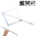 thumbnail image 6 of 2026 New Rele Premium Corner Angle Finder,Precision 10–170 Measuring Tool for Woodworking Tile Cutting,Miter Saw Protractor Bevel Gauge Tool with Locking Metal Knobs and Scales,Woodworking Tools, 6 of 9