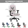 thumbnail image 7 of FKELYI 2 Pcs Office Chair Slipcover Retro Flower Boston Terrier Dog Print Desk Chair Cover Stretchable Computer Chair Protective Cover Elastic Fabric Chair Cover, 7 of 7