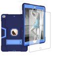 thumbnail image 1 of New iPad 9th Generation Case iPad 10.2 inch 2021 Released With A Screen Protector ,SOATUTO Shockproof Rugged Cover iPad 10.2 HD Tempered Glass For iPad 9th 8th 7th 10.2 inch - 1Pcs/ Navy+Blue, 1 of 7