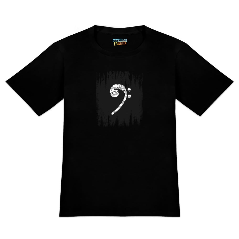 Sheet Music Bass Clef Music Women/'s Novelty T-Shirt